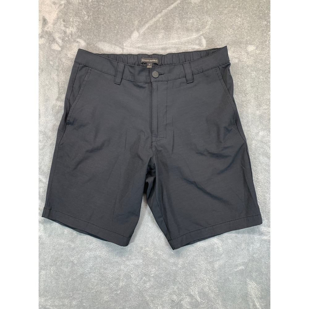 Banana Republic Shorts Mens 34 Gray Striped Lightweight Casual Golf